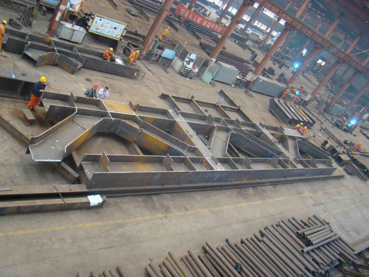 Hubei_Ezhou_Huahu_Civil_Airport_Transfer_Center_Project-Main_Terminal_Steel_Structure_9_Workshop preassembly